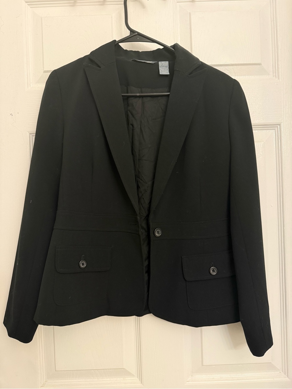Hillard & Hanson Black Single-Button Blazer
